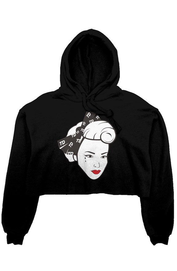 TDM FACE CROP TOP HOODIE