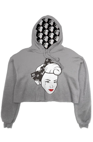 TDM FACE LINING CROP TOP HOODIE