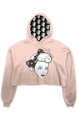 TDM FACE LINING CROP TOP HOODIE